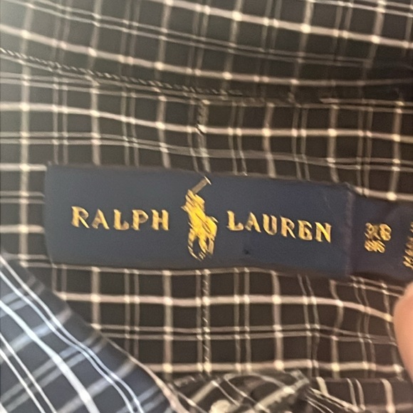 Ralph Lauren Men’s Big Plaid Casual Dress Shirt in Black and White size 3XB - Picture 5 of 14